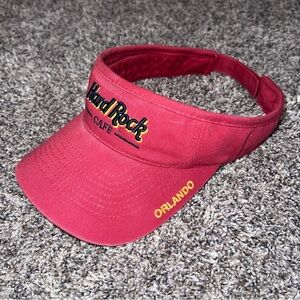 Hard Rock Cafe Orlando Florida Embroidered  Adjustable Strapback Visor Hat Cap